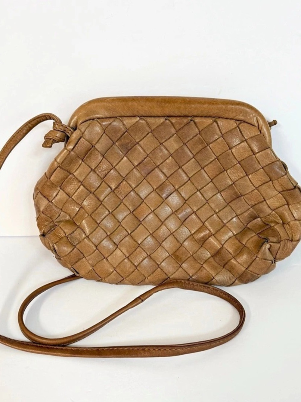 Sugar Boo & Co. Woven Leather Crossbody Bag in Brown